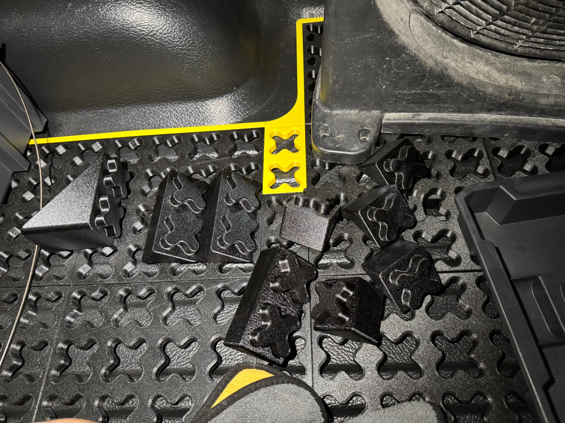Detalle de los conectores amarillos